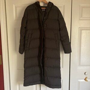Patagonia hooded long puffer coat Black XS